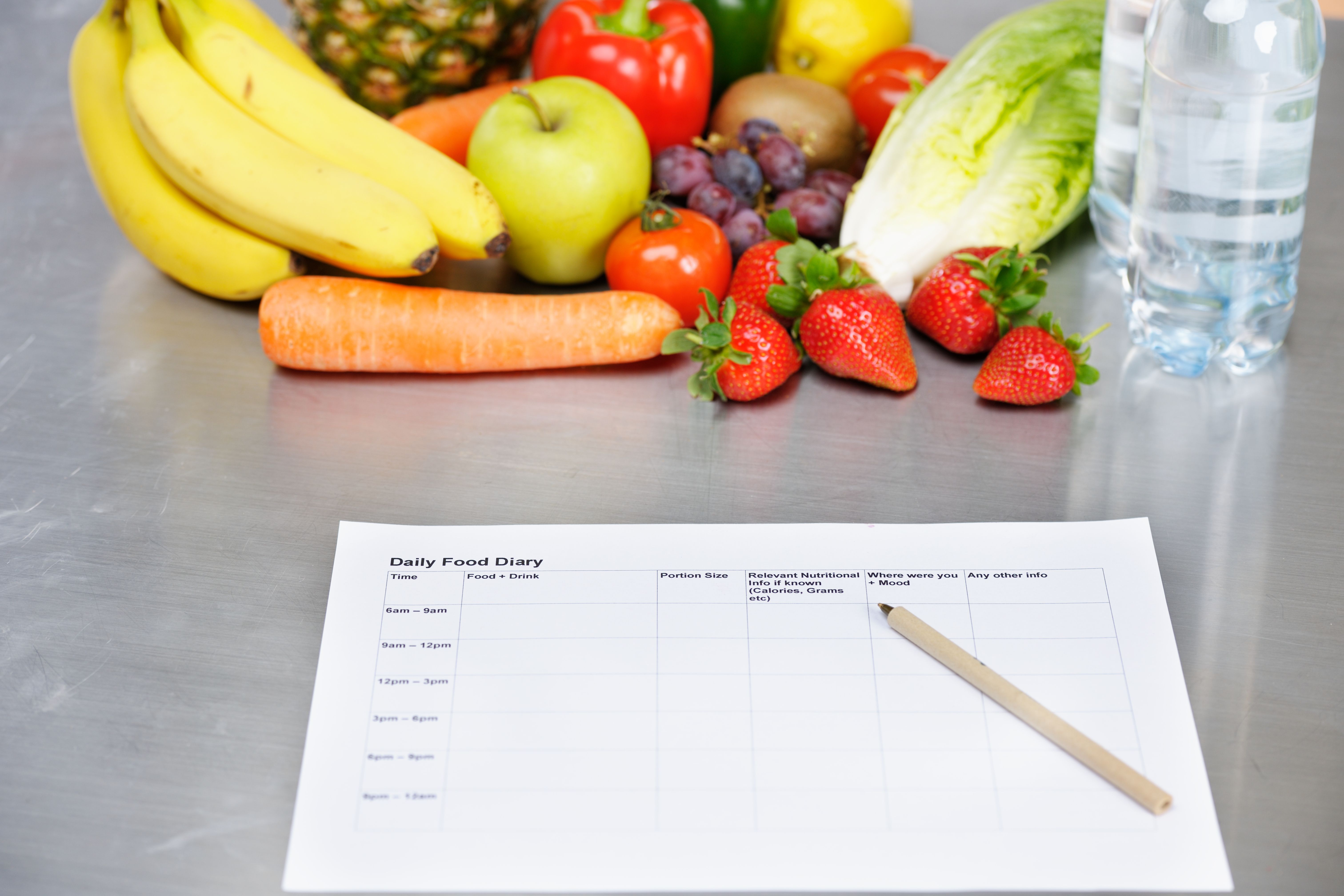 Daily Food Diary And Healthy Eating Options Daily Food Diary And Healthy Eating Options